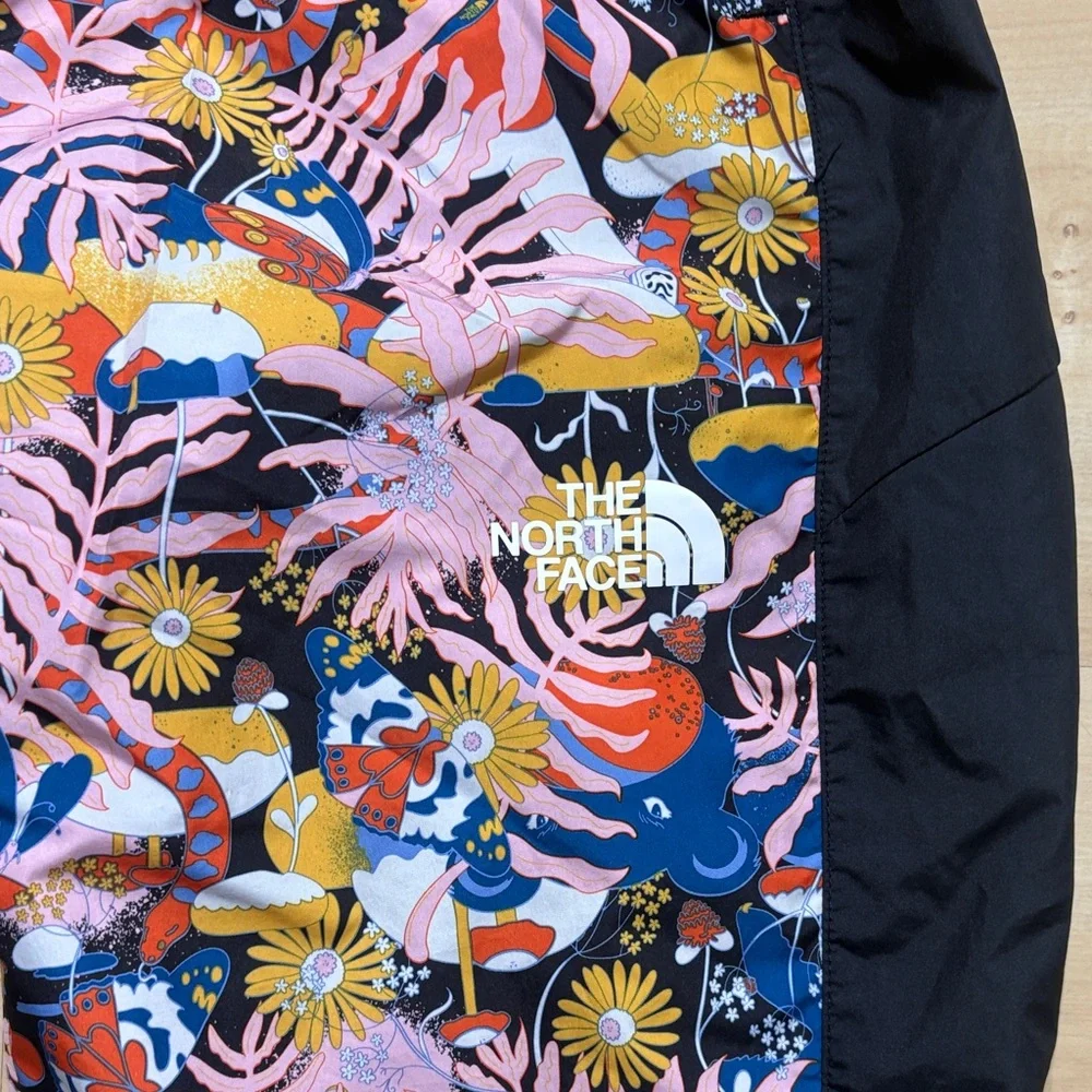 The North Face Floral Print Track Pants with Black Side Panels - Picture 3 of 10